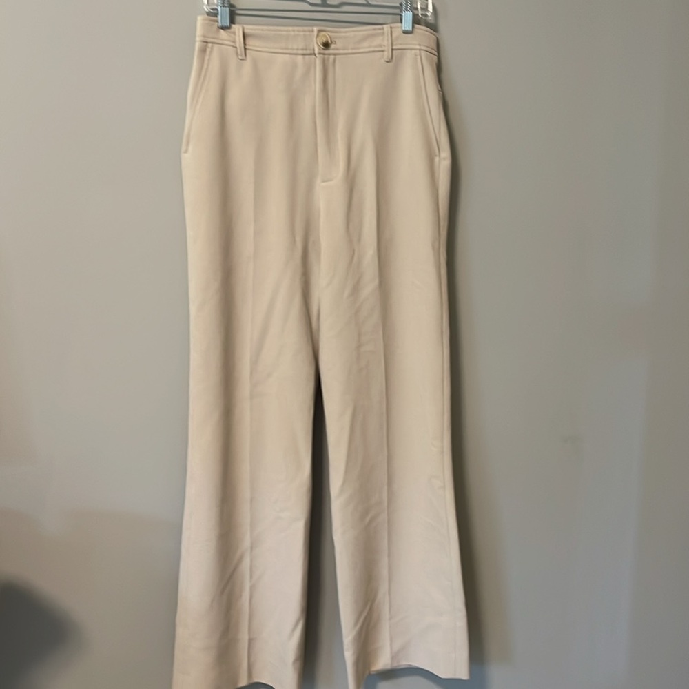 Zara Cream High Waisted Balloon Pant Size Medium